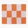 Handgetufte placemats Kio Check, 4 stuks