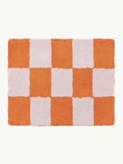 Handgetufte placemats Kio Check, 4 stuks
