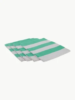 Handgetufte placemats Kio Stripe, 4 stuks