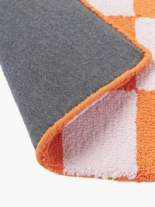 Handgetufte placemats Kio Check, 4 stuks