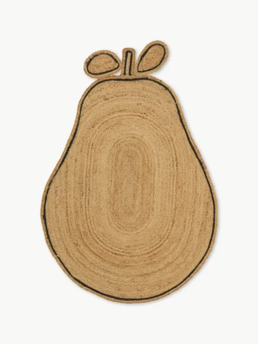 Handgevlochten jute vloerkleed Pear