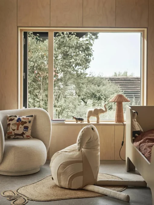 Handgevlochten jute vloerkleed Pear