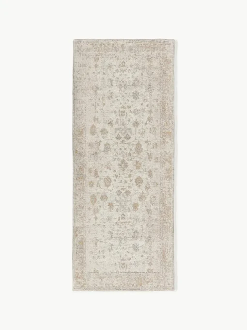 Handgeweven chenille loper Loire