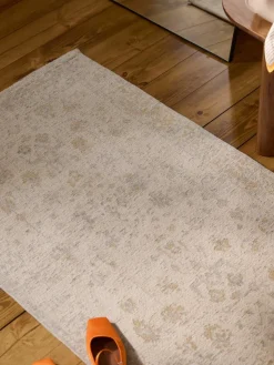 Handgeweven chenille loper Loire