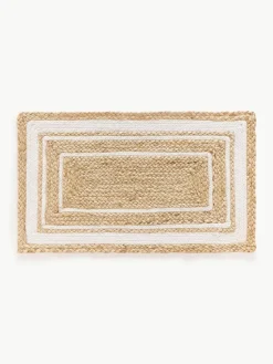 Handgeweven jute deurmat Clover