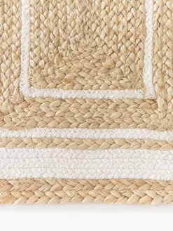 Handgeweven jute deurmat Clover