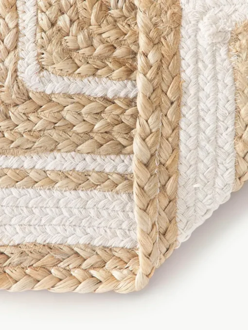 Handgeweven jute deurmat Clover
