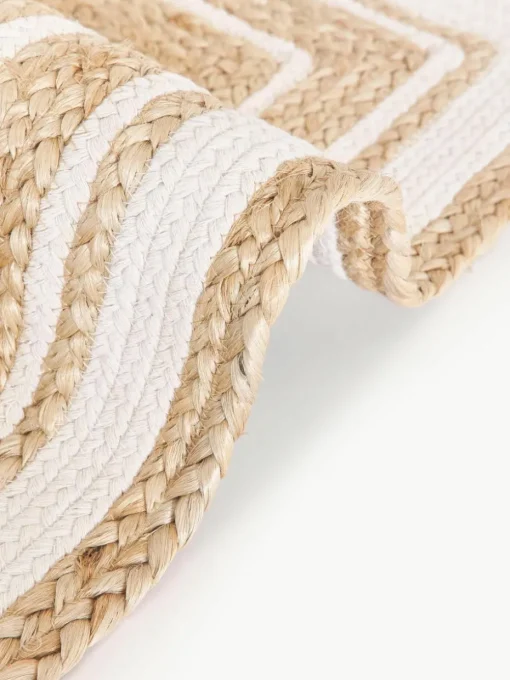 Handgeweven jute deurmat Clover