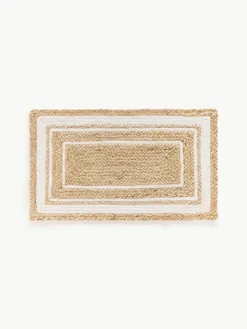 Handgeweven jute deurmat Clover