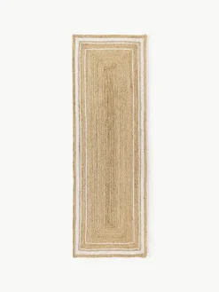 Handgeweven jute loper Clover
