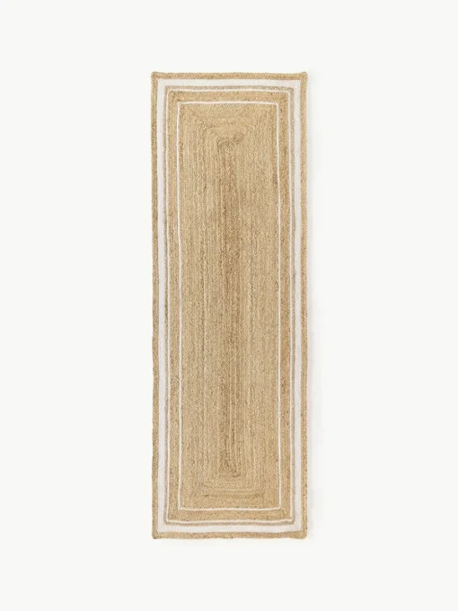 Handgeweven jute loper Clover