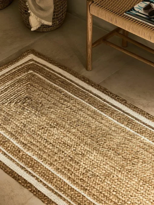 Handgeweven jute loper Clover