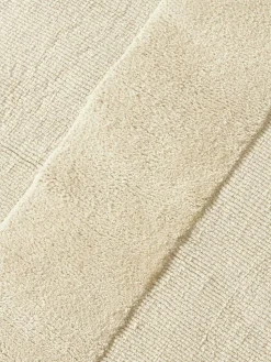 Handgeweven katoenen vloerkleed Dania met hoog-laag structuur