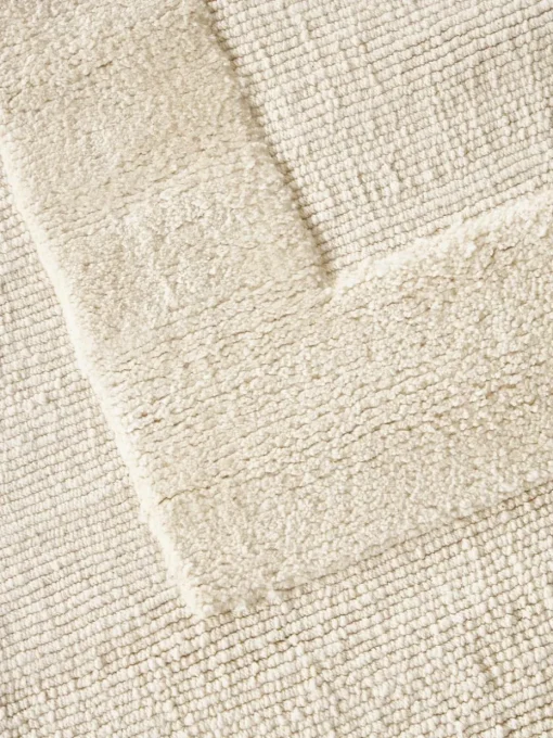 Handgeweven katoenen vloerkleed Dania met hoog-laag structuur