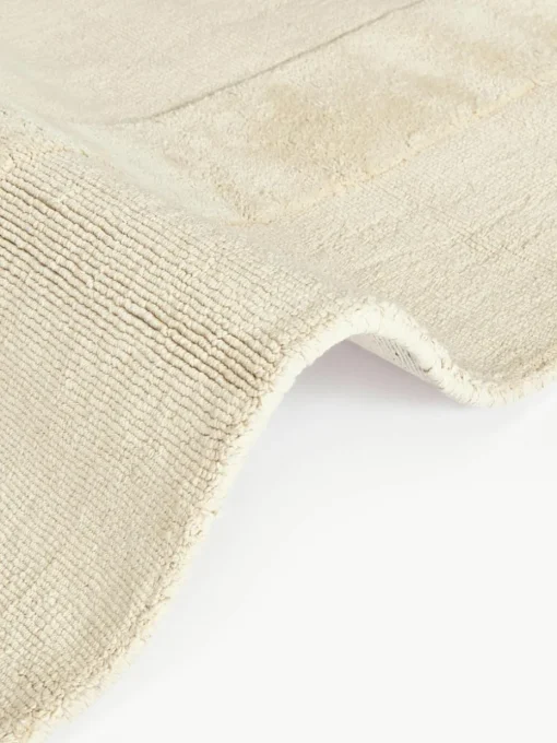 Handgeweven katoenen vloerkleed Dania met hoog-laag structuur