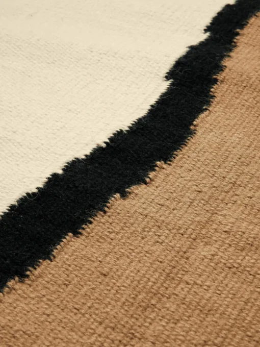 Handgeweven kelim vloerkleed Soil van wol met franjes