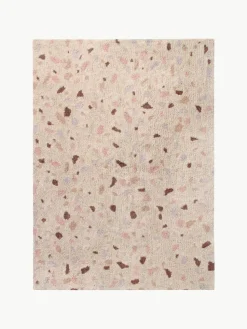 Handgeweven kindervloerkleed Terrazzo, wasbaar