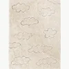Handgeweven kindervloerkleed Clouds met hoog-laag effect, wasbaar
