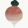 Handgeweven kindervloerkleed Ramona the Radish, wasbaar
