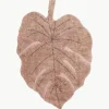 Handgeweven kindervloerkleed Monstera met hoog-laag effect, wasbaar
