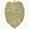 Handgeweven kindervloerkleed Mini Monstera met hoog-laag effect, wasbaar