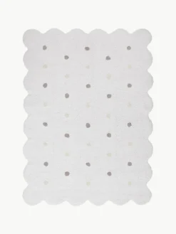 Handgeweven kindervloerkleed Biscuit, wasbaar