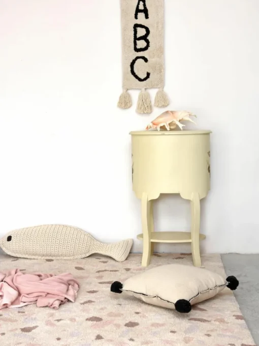 Handgeweven kindervloerkleed Terrazzo, wasbaar