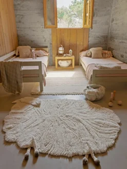 Handgeweven kindervloerkleed Sheep van wol, wasbaar