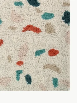 Handgeweven kindervloerkleed Terrazzo, wasbaar