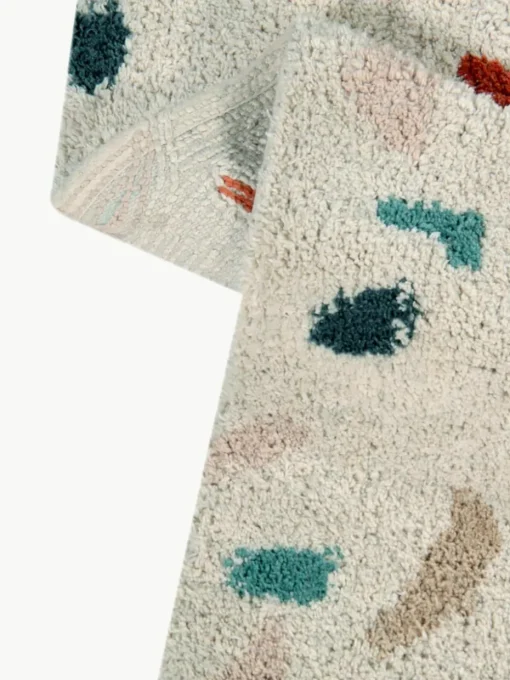 Handgeweven kindervloerkleed Terrazzo, wasbaar