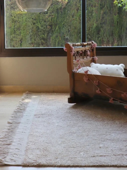 Handgeweven kindervloerkleed Woods, wasbaar