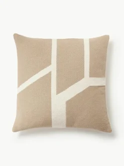Handgeweven kussenhoes Asta met geometrisch patroon