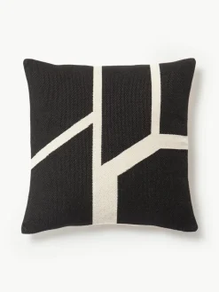 Handgeweven kussenhoes Asta met geometrisch patroon