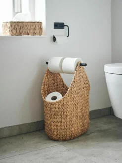Handgeweven opbergmand Pape met toiletrolhouder