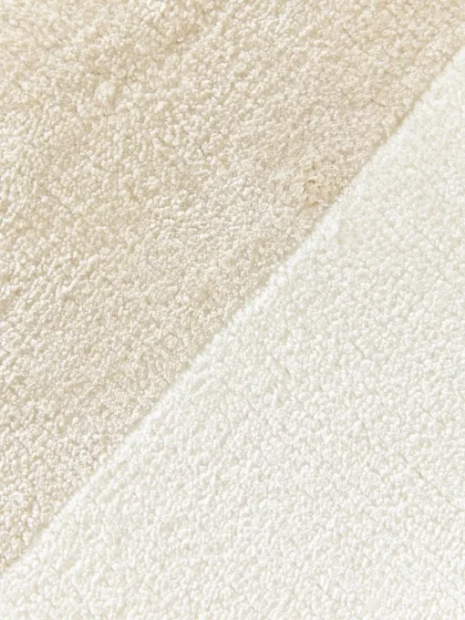 Handgeweven viscose loper Wavy met golvende rand