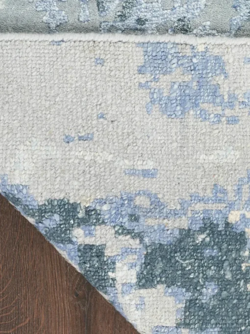 Handgeweven viscose vloerkleed Silk Shadows