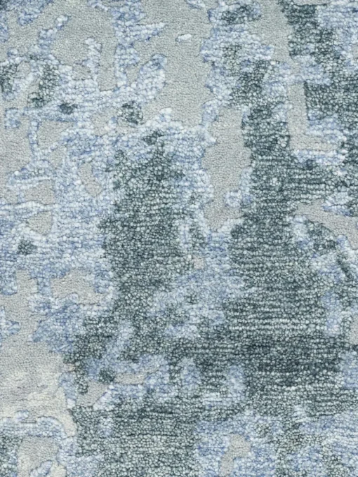 Handgeweven viscose vloerkleed Silk Shadows