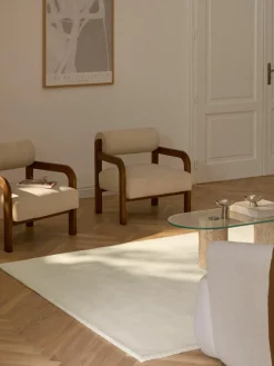Handgeweven wollen vloerkleed Zayne