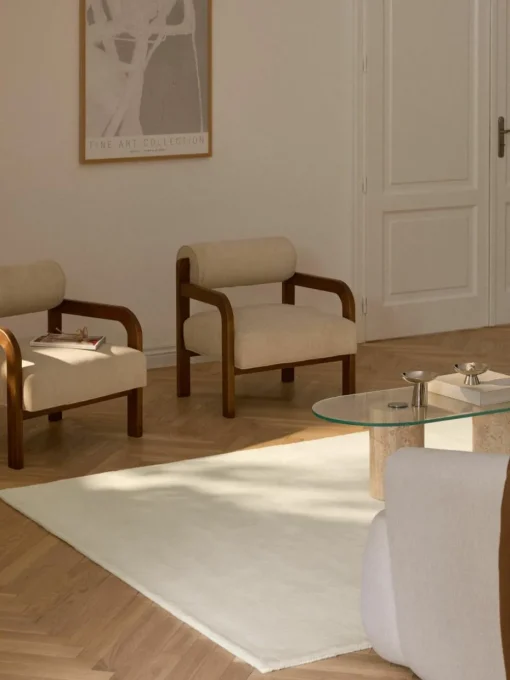 Handgeweven wollen vloerkleed Zayne