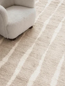 Handgeweven wollen vloerkleed Fjord