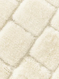 Handgeweven wollen vloerkleed Adley met hoog-laag structuur