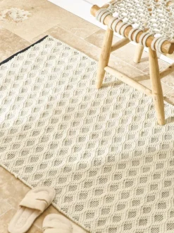 Handgeweven wollen vloerkleed Inar