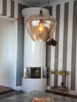 Hanglamp Bellissimo van getint glas