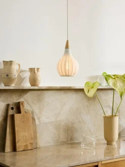 Hanglamp Drops van stof, in verschillende formaten