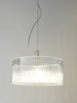 Hanglamp Emmi van geribbeld glas