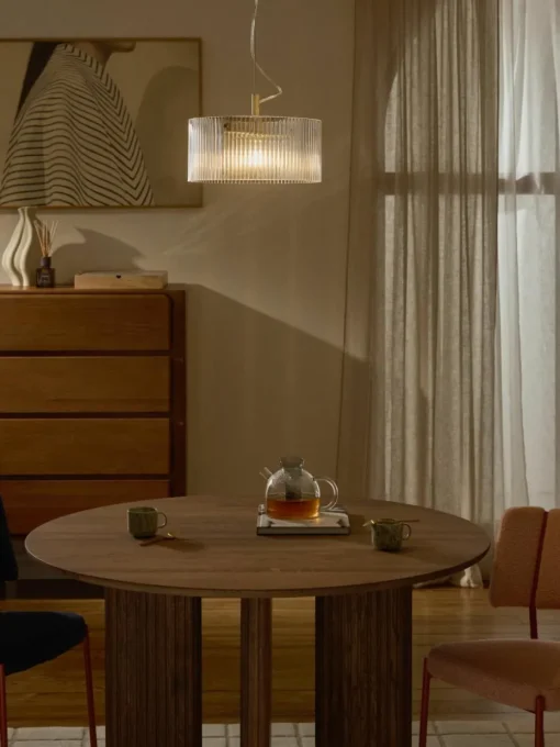Hanglamp Emmi van geribbeld glas