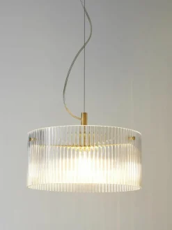 Hanglamp Emmi van geribbeld glas