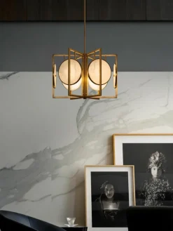 Hanglamp Marmo van marmer en metaal
