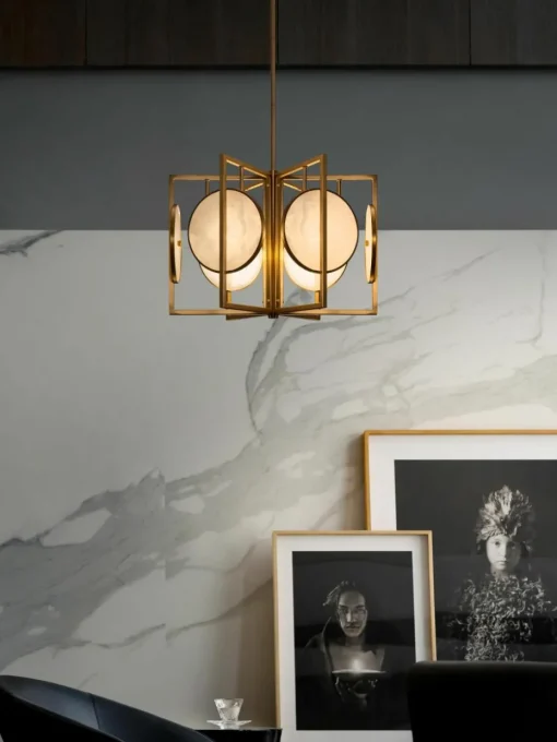 Hanglamp Marmo van marmer en metaal