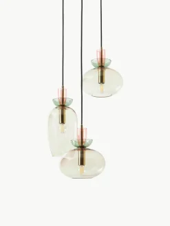 Hanglamp Nyra van gekleurd glas